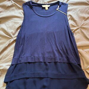 Michael Kors Size L Sleeveless Navy Top